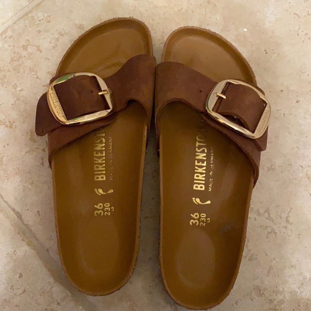 Birkenstock leather sandals. Used but excellent condition